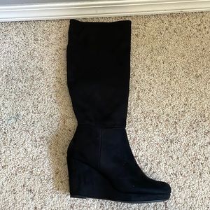 Chinese Laundry Suede Wedge Boots